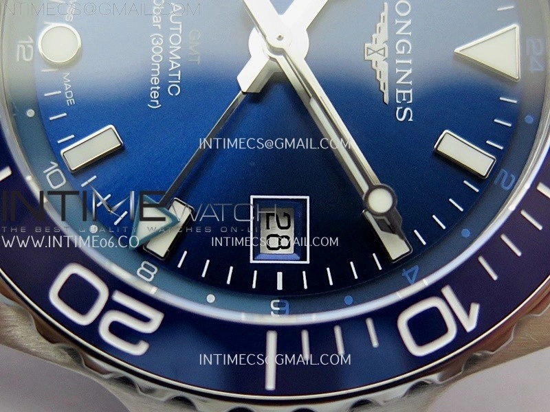 Hydroconquest L3.790.4 43mm SS Blue Ceramic Bezel ETC 1:1 Best Edition Blue Dial on SS Bracelet A2836
